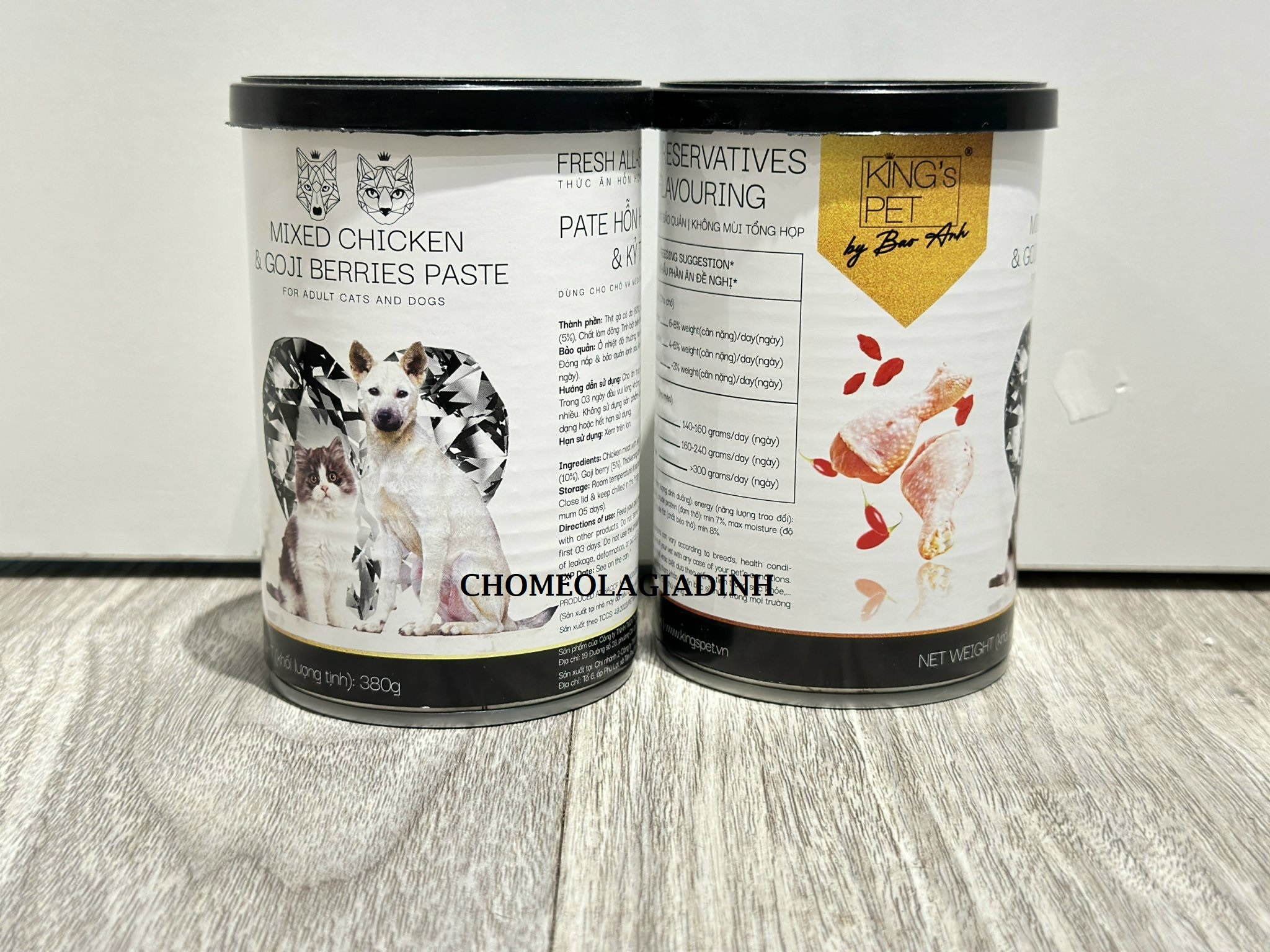 King's Pet Gà &amp; Kỉ Tử - Pate Lon 380Gr [Dành cho Chó và Mèo]