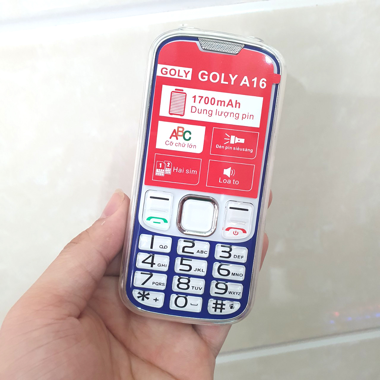 Điện thoại Goly A16 - Dành cho người già , Phím to , Loa to - Hàng chính hãng