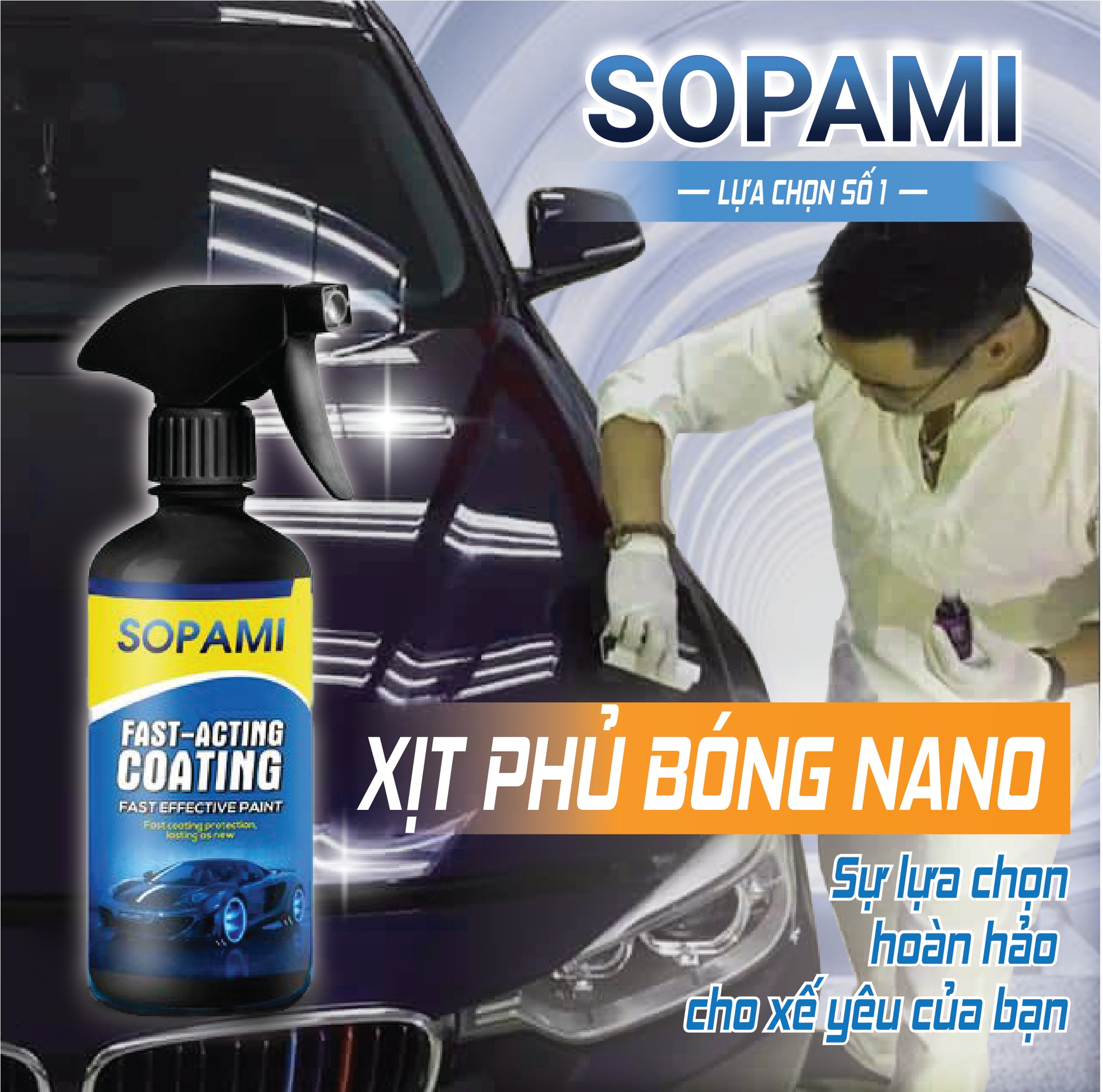 Chai Xịt Phủ Gốm Ceramic Và Phủ Bóng Vỏ Xe Và Kính Giúp Xe Luôn Sáng Bóng Và Sạch Sẽ Dùng Cho Ôtô Xe Máy