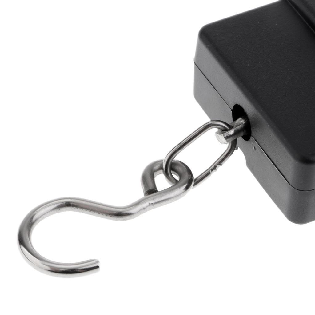 110lb/50kg LCD Display Electronic Balance Digital Fishing Luggage Weight Hanging Hook Scale, 2 AAA Batteries Included