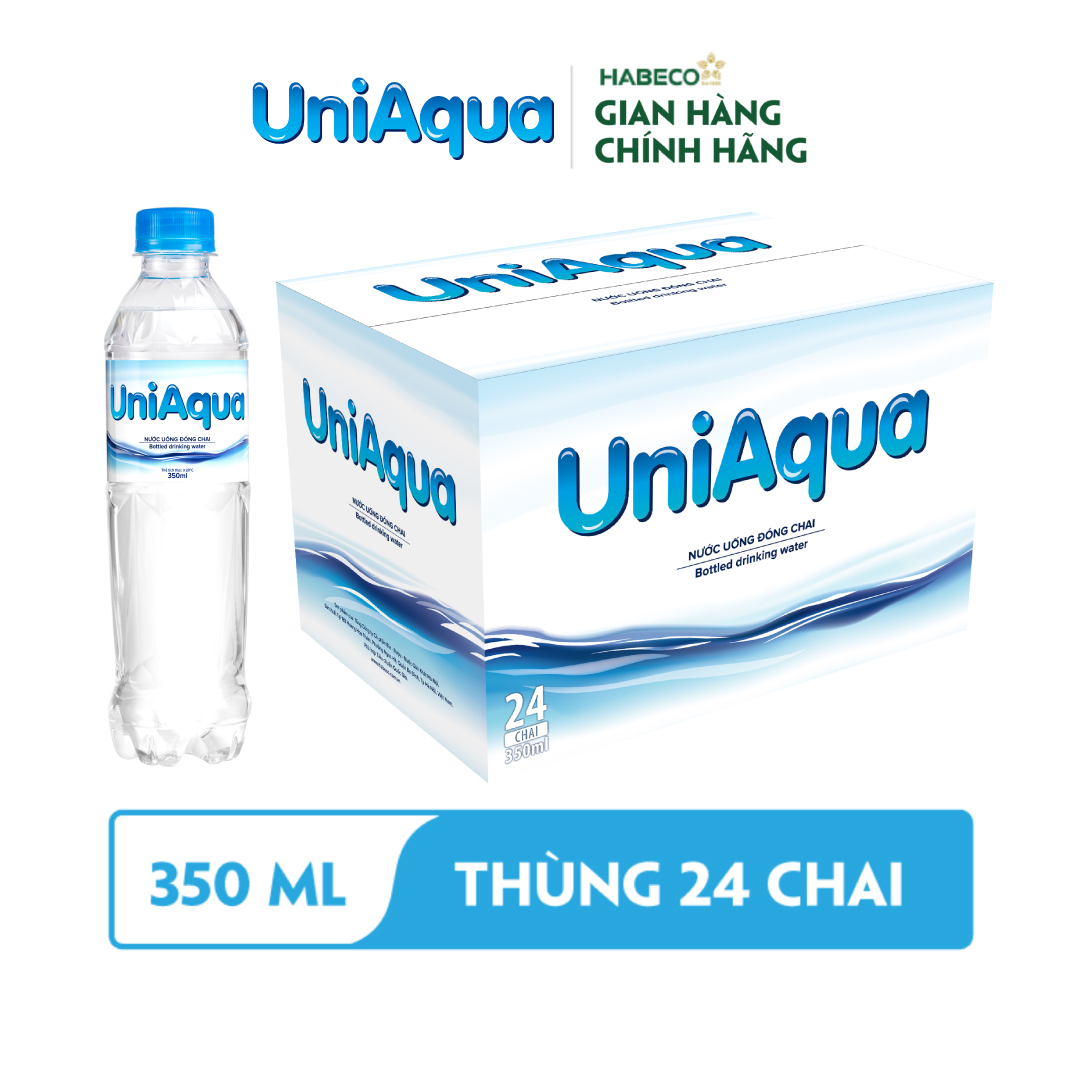 Nước uống đóng chai UniAqua - Thùng 24 chai 350ml