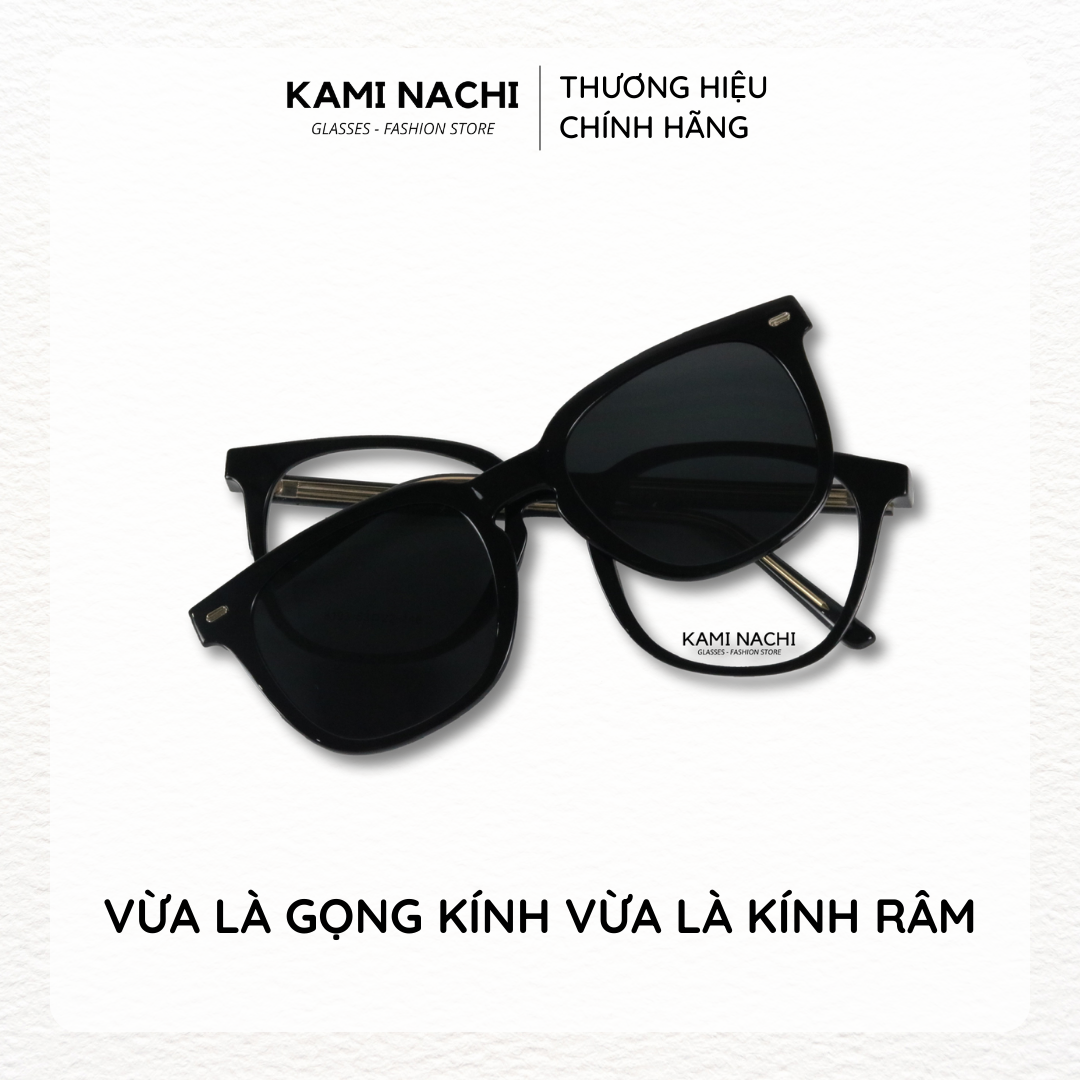 Gọng kính Clip On phiên bản đơn giản đa năng, cắt được cận KAMI NACHI T8193