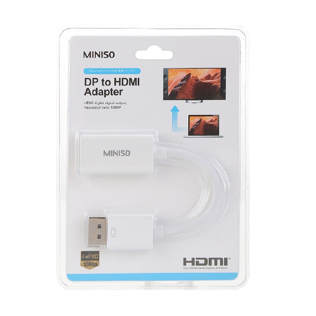 Cáp chuyển DP sang HDMI Miniso - Hàng chính hãng