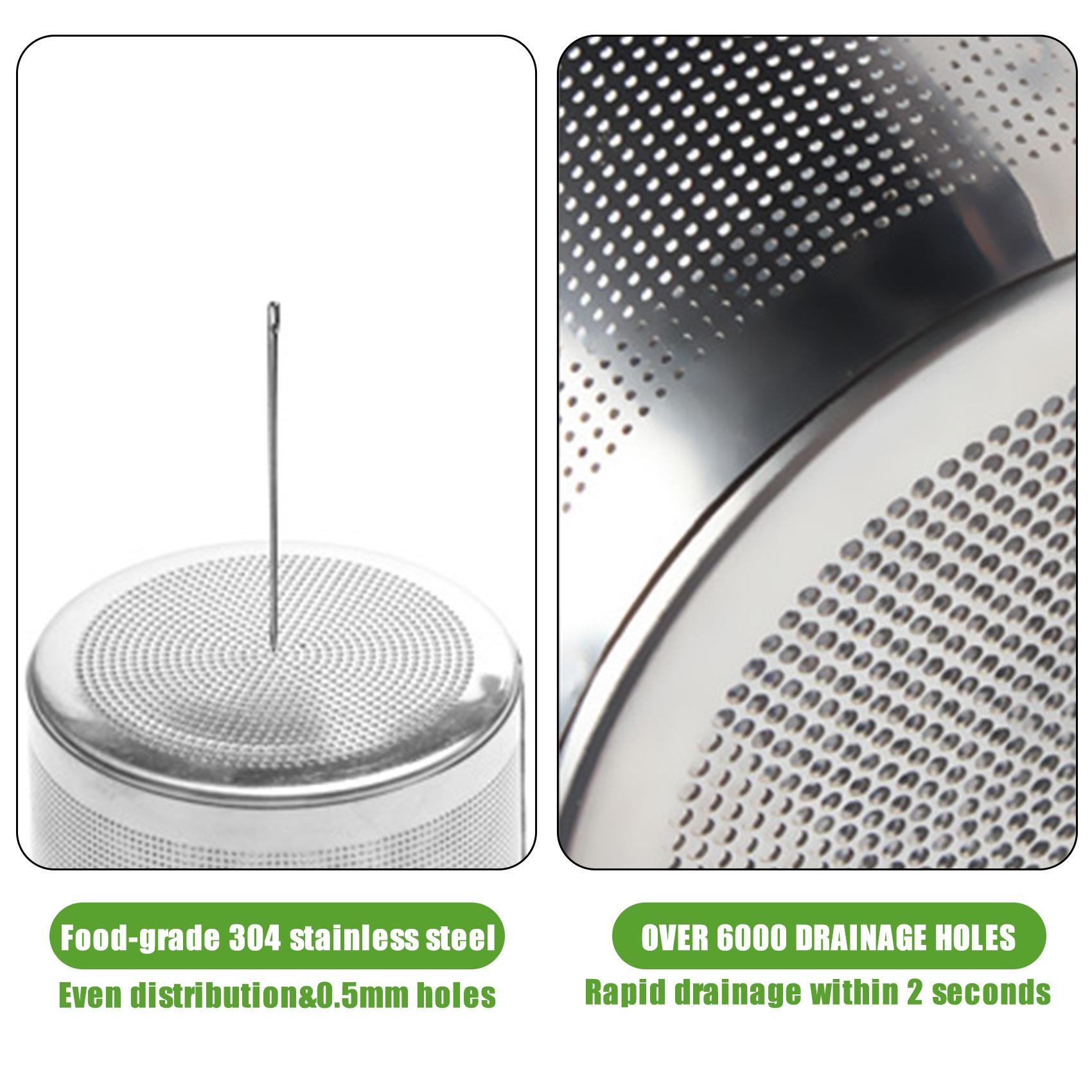 3PCs Tea Infuser Tea Scoop Clip Kit with Tea Lid Food-grade Thickened Stainless Steel Strainer for Loose Tea Fine Mesh