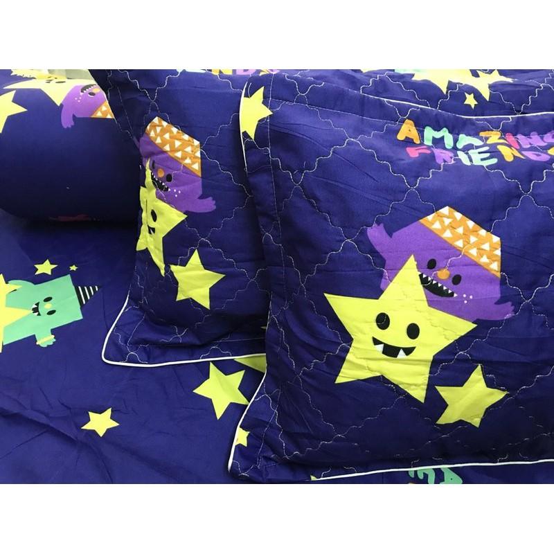 Bộ Chăn Ga Gối Cotton Poly Ngôi Sao ,Sư Tử 1m8x2m, 1m6x2m