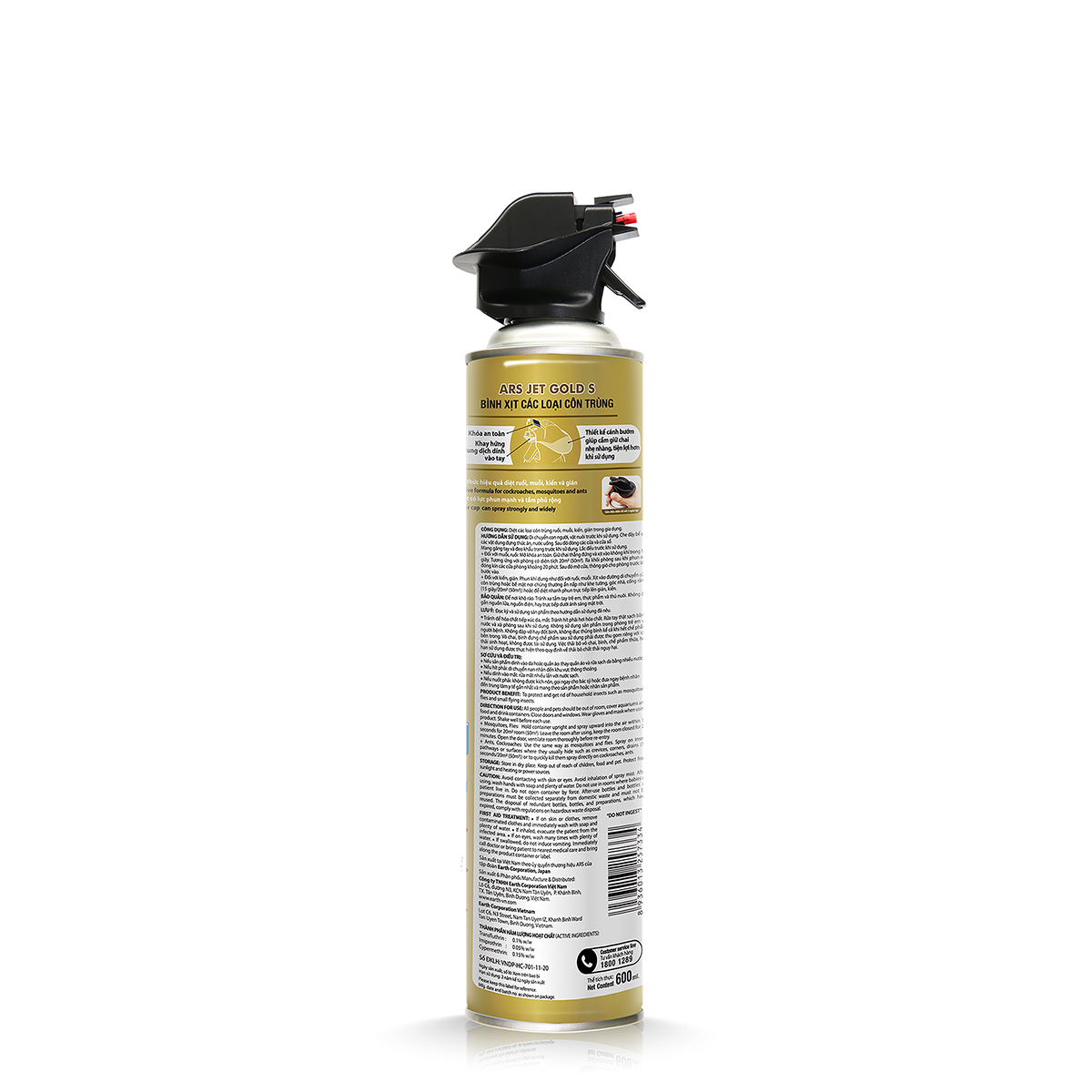Bình xịt các loại côn trùng ARS Jet Gold S Hương Lavender 600ml