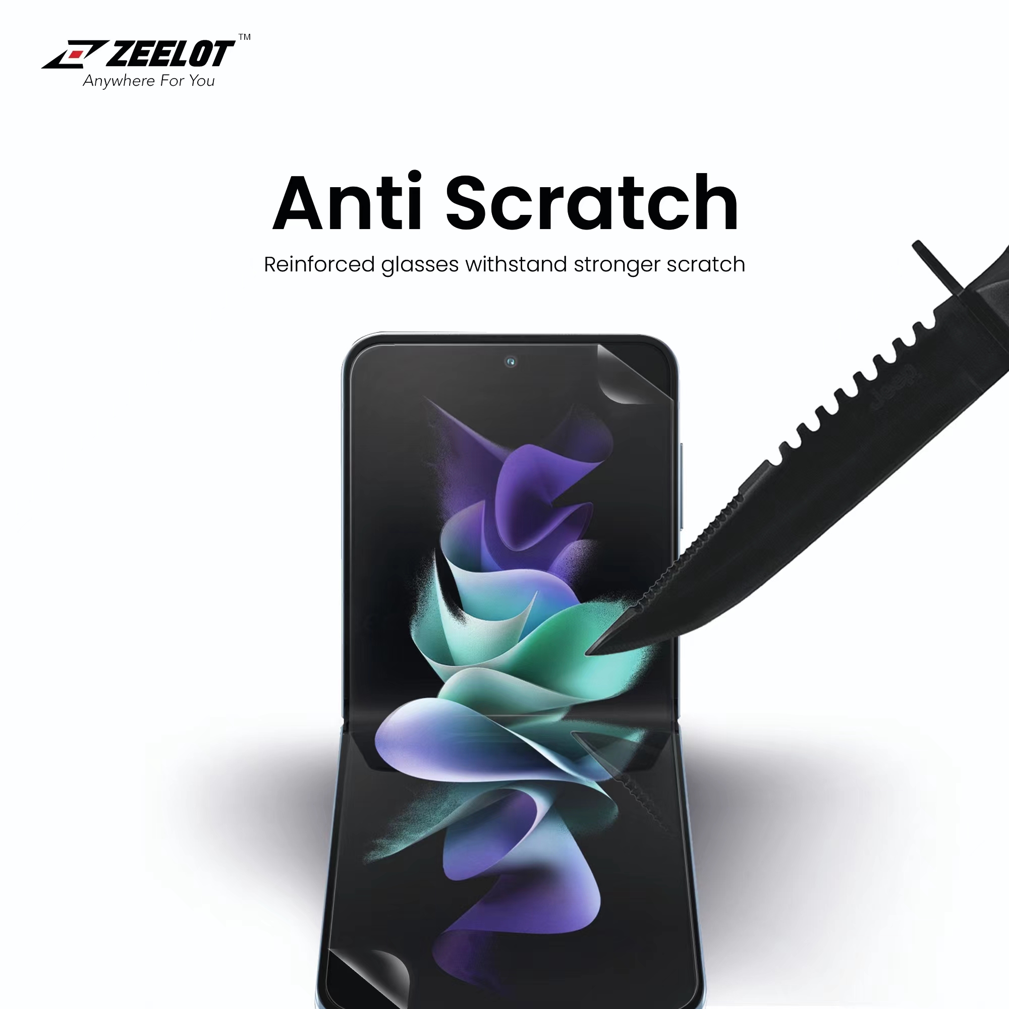 Bộ dán Zeelot 4 in 1 dành cho Samsung Galaxy Z FLIP 4 2022 - Hàng Chính Hãng