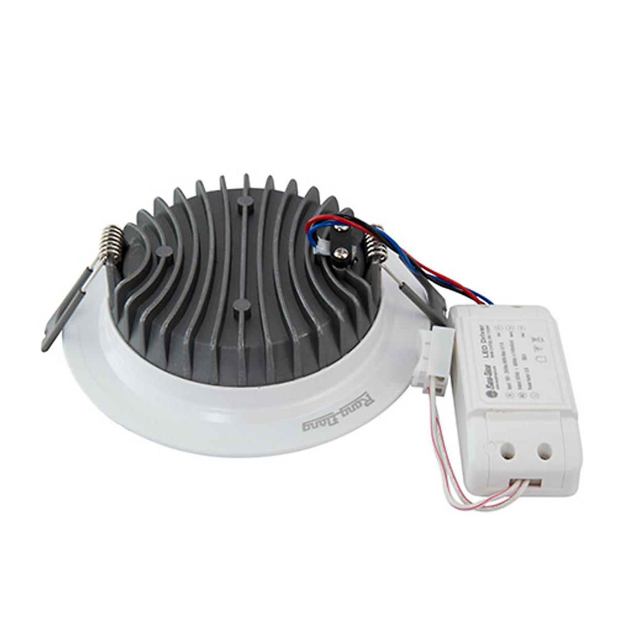 Đèn Âm Trần 7W, Đổi 3 Màu Ánh Sáng, Rạng Đông, Viền Vàng/Bạc. Model: D AT10L
