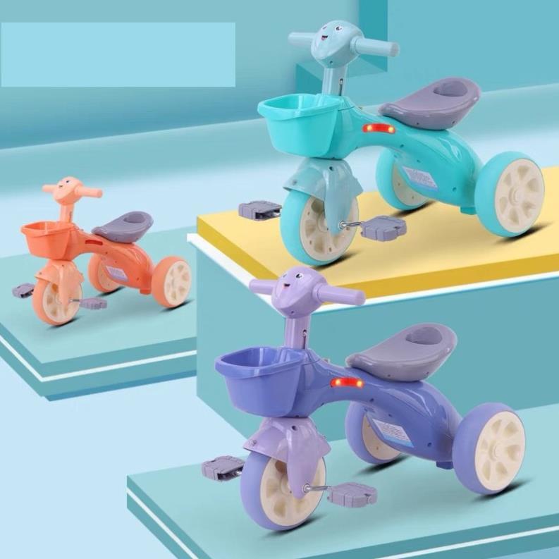 Xe đạp 3 bánh cho bé BabiboKids, xe chòi chân phù hợp cho bé từ 1 đến 5 tuồi có nhạc có đèn chất liệu nhựa an toàn