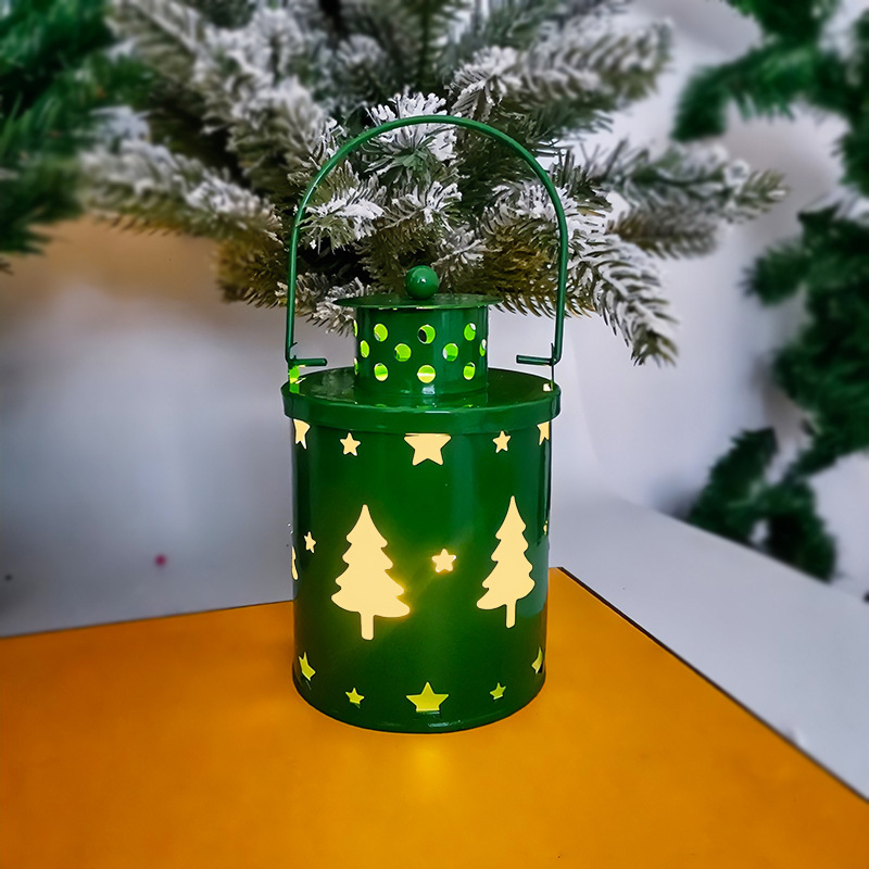 Lồng nến sắt trang trí giáng sinh nhiều màu Noel