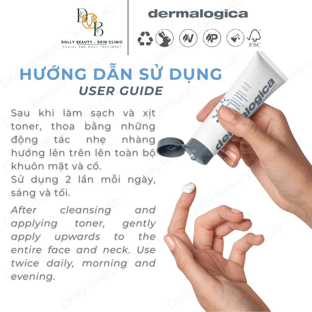 Kem dưỡng không chứa dầu ACTIVE MOISTE của Dermalogica - Dolly Beauty