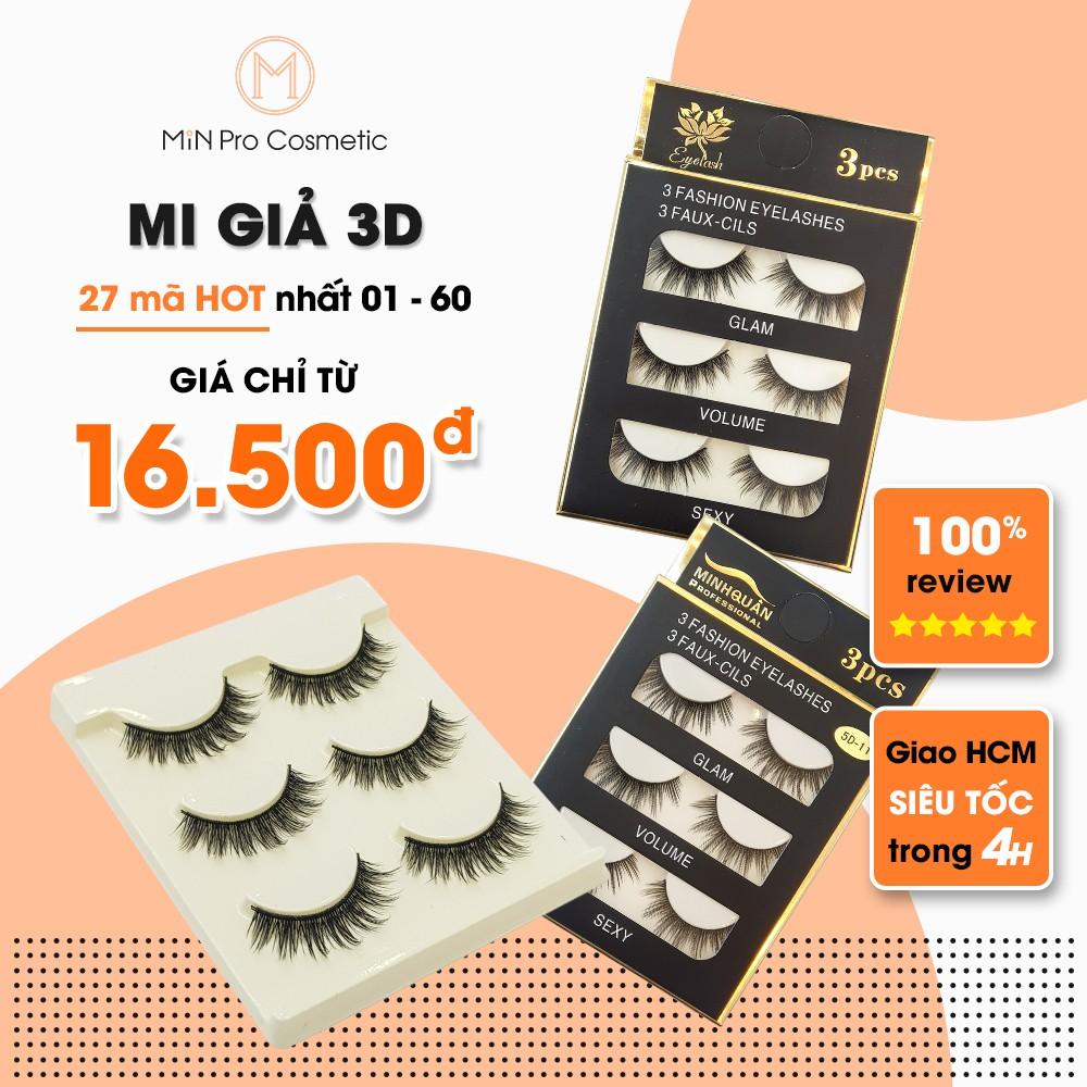 Lông mi chồn 3D, 03 cặp đủ các số hot 01-60