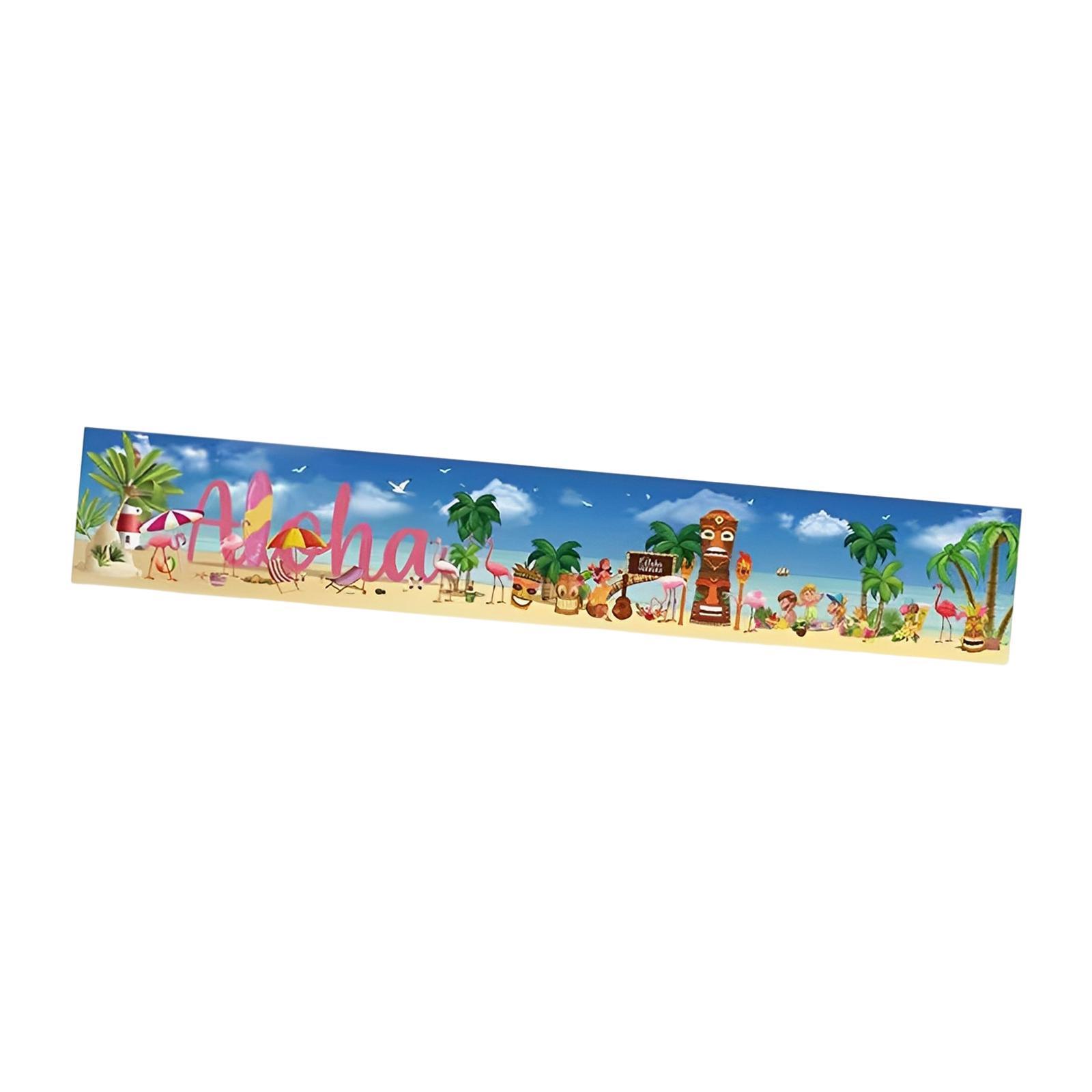 Luau Party Decoration, Beach Aloha Backdrop Banner, Hawaiian Theme Birthday Party Supplies, Summer Flamingo Baby Shower Decoration