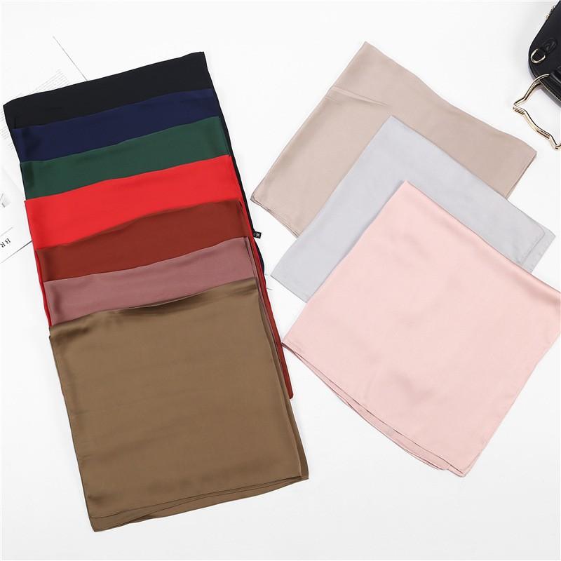 Khăn Lụa Vuông Cao Cấp Trơn Chất Liệu Lụa Chiffon - 70x70cm - Mã KL039