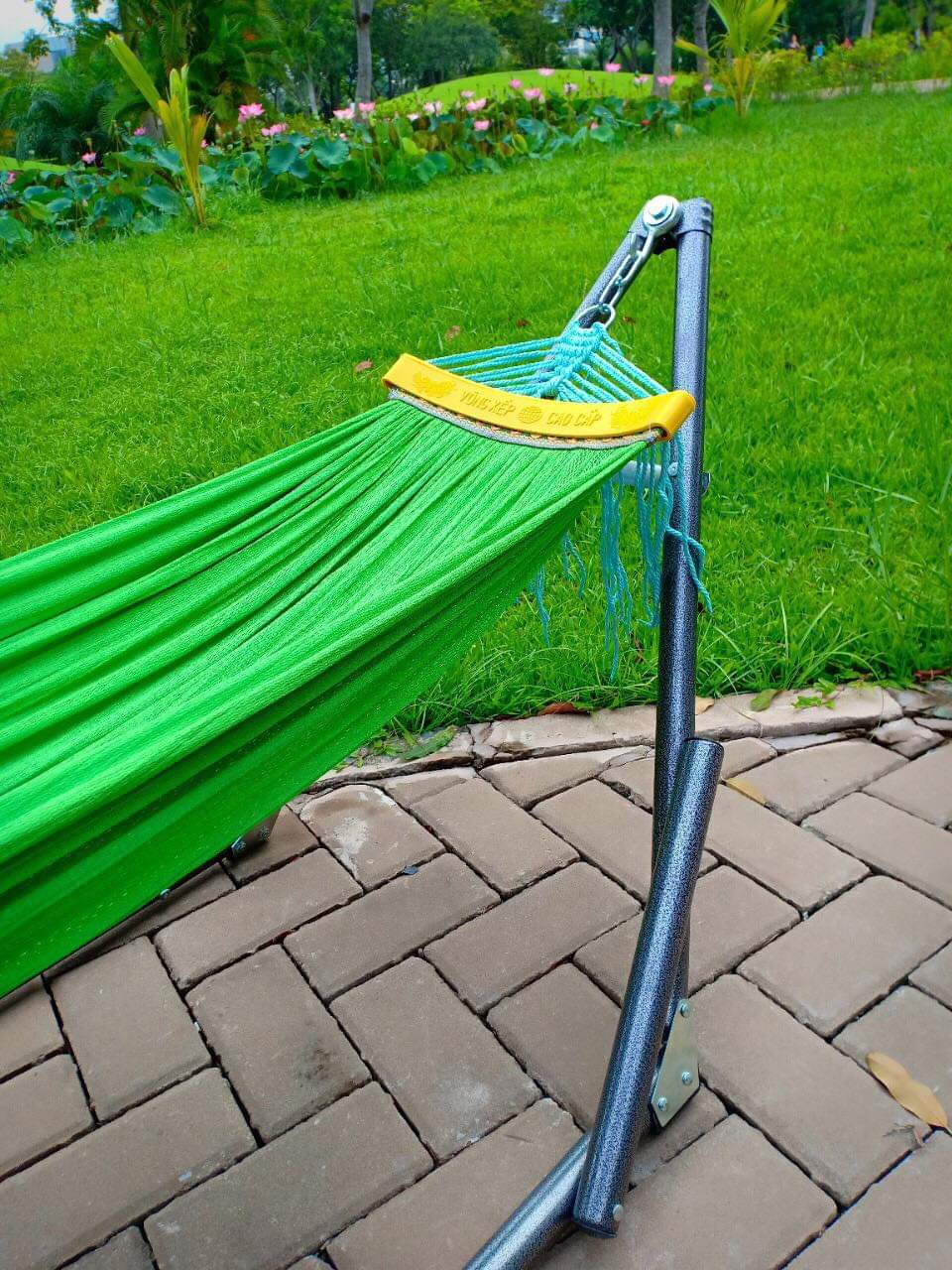 Bộ võng xếp cho trẻ em sơn tĩnh điện thép phi 32