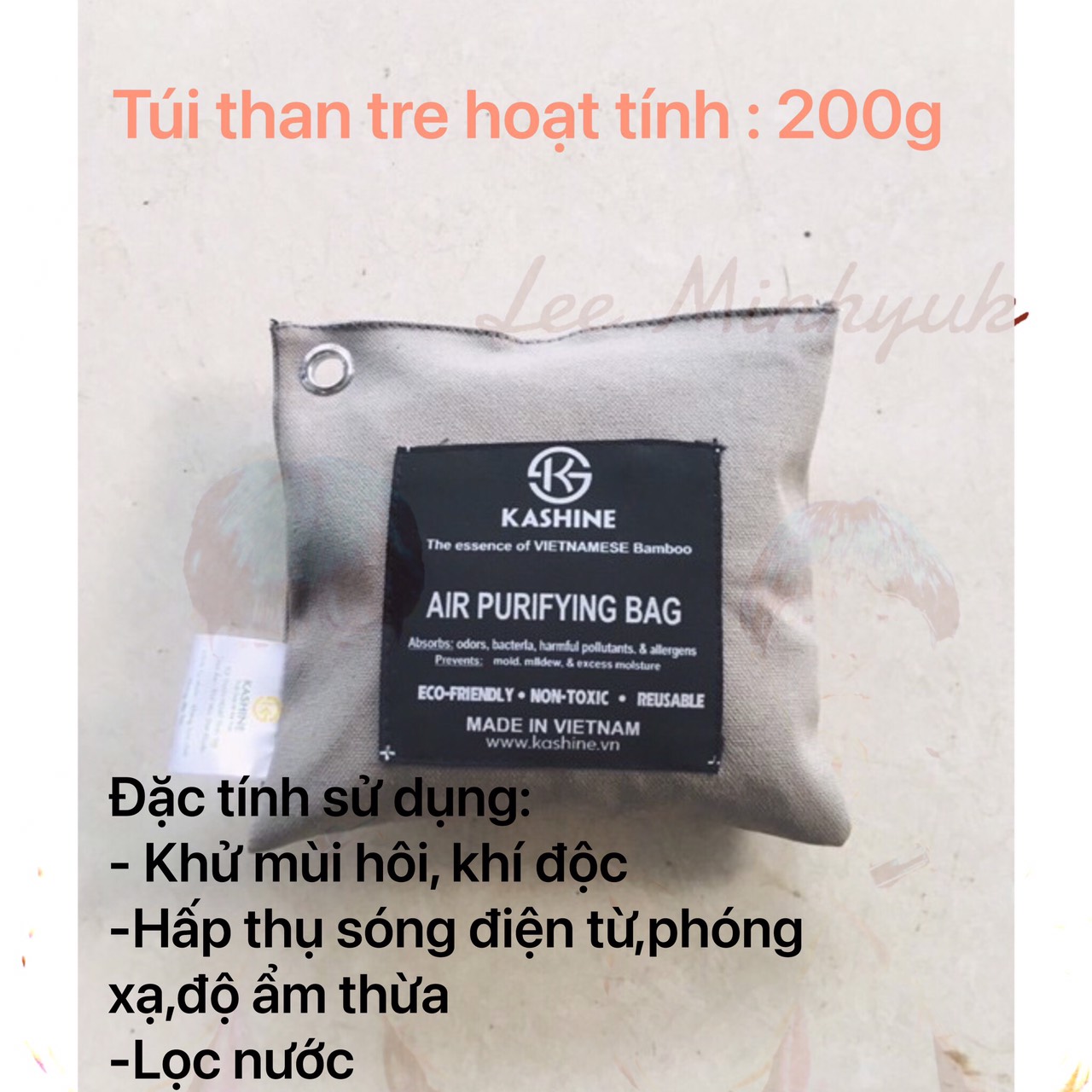 TÚI THAN TRE HOẠT TÍNH KHỬ MÙI THUỐC LÁ, LỌC KHÔNG KHÍ TRONG Ô TÔ (200 Gr)