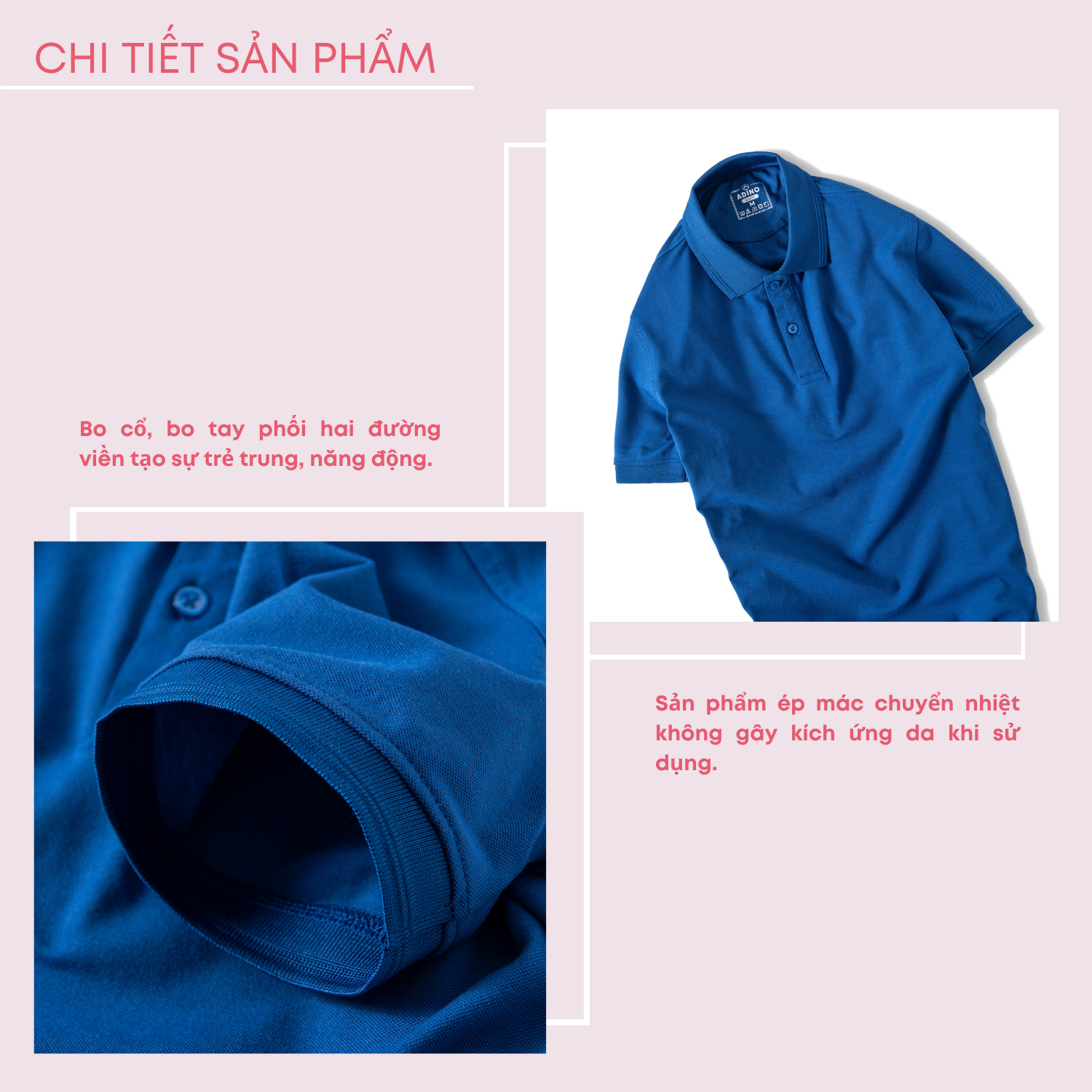 Áo polo nữ màu xanh bích đậm phối viền chìm ADINO vải cotton polyester mềm dáng slimfit công sở hơi ôm trẻ trung APN03