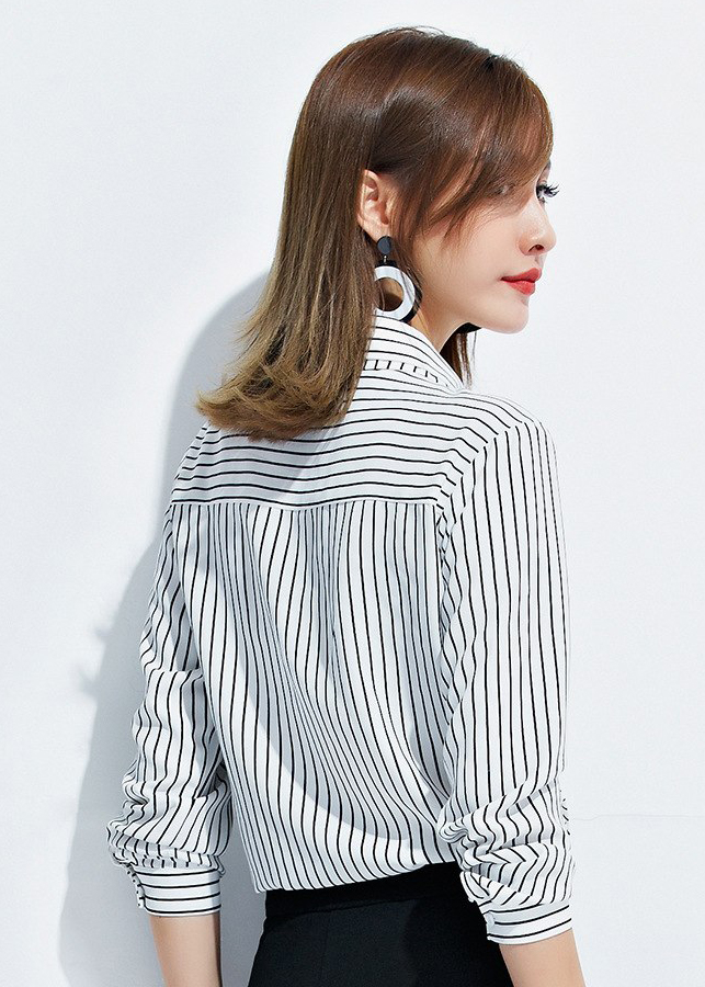 Áo Sơ Mi Nữ Phối Sọc MS0110A