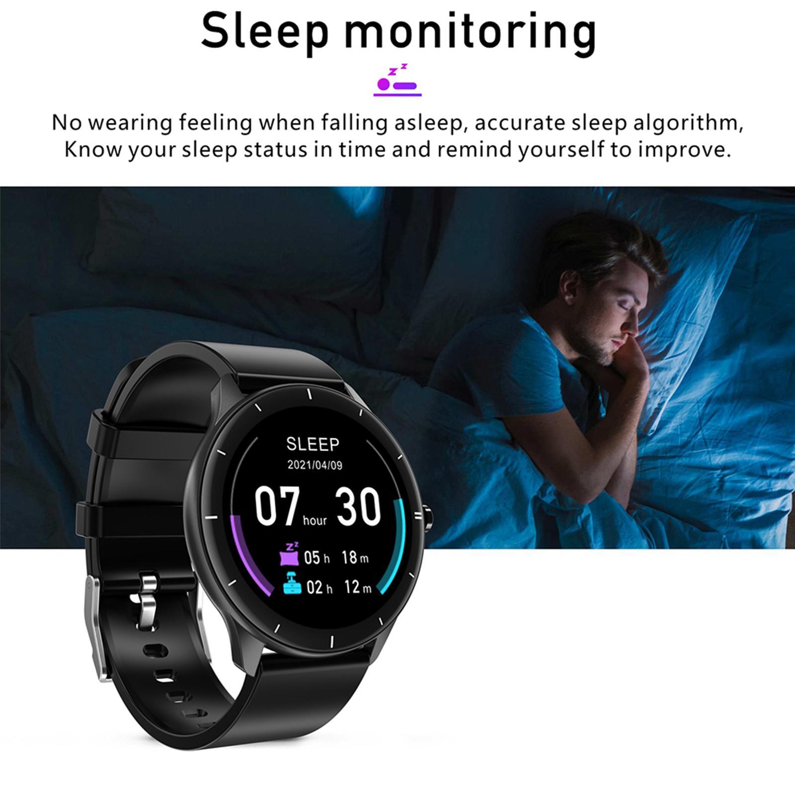 Round Smart Watch 1.28 inch Screen Body Temperature Measurement