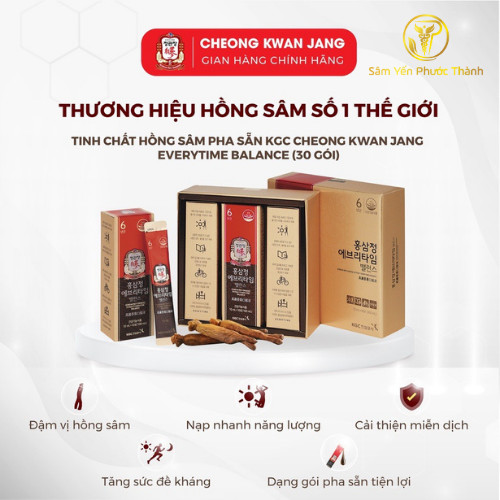 Nước Hồng Sâm Pha Sẵn KGC Choeng Kwan Jang Everytime Balance 30 Gói