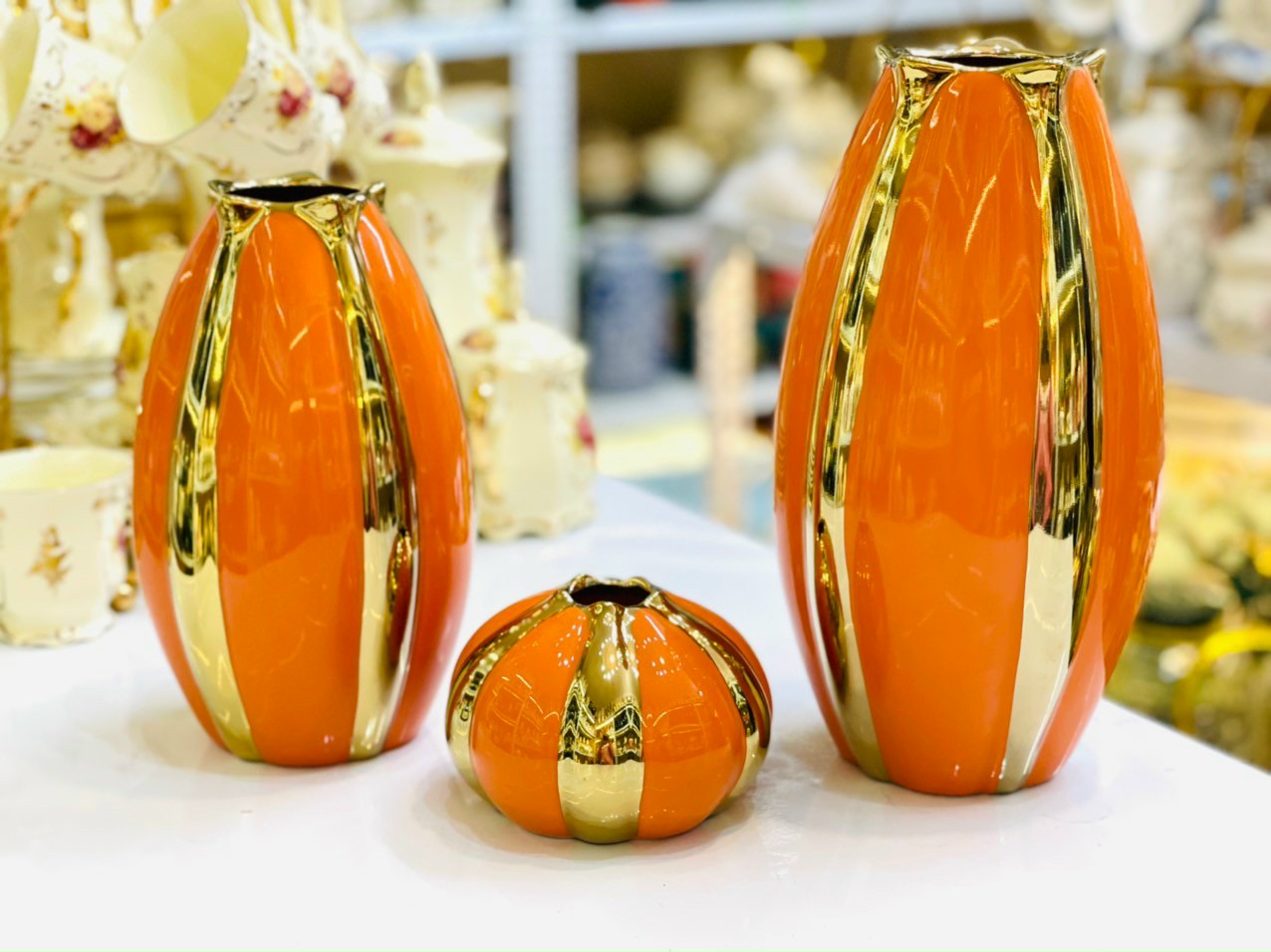 Set 3 lọ decor gốm sứ cao cấp