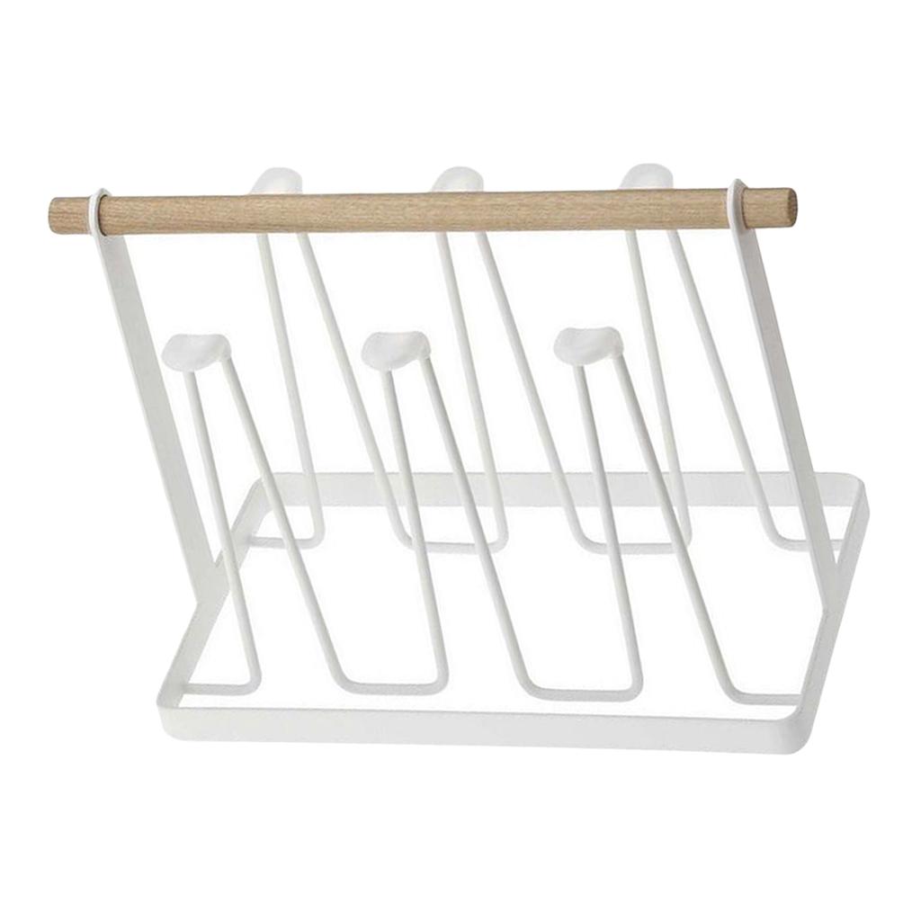 Japanese Cup Holder Metal Mug Rack Kitchen Display Storage Wire 6 Cup Rack