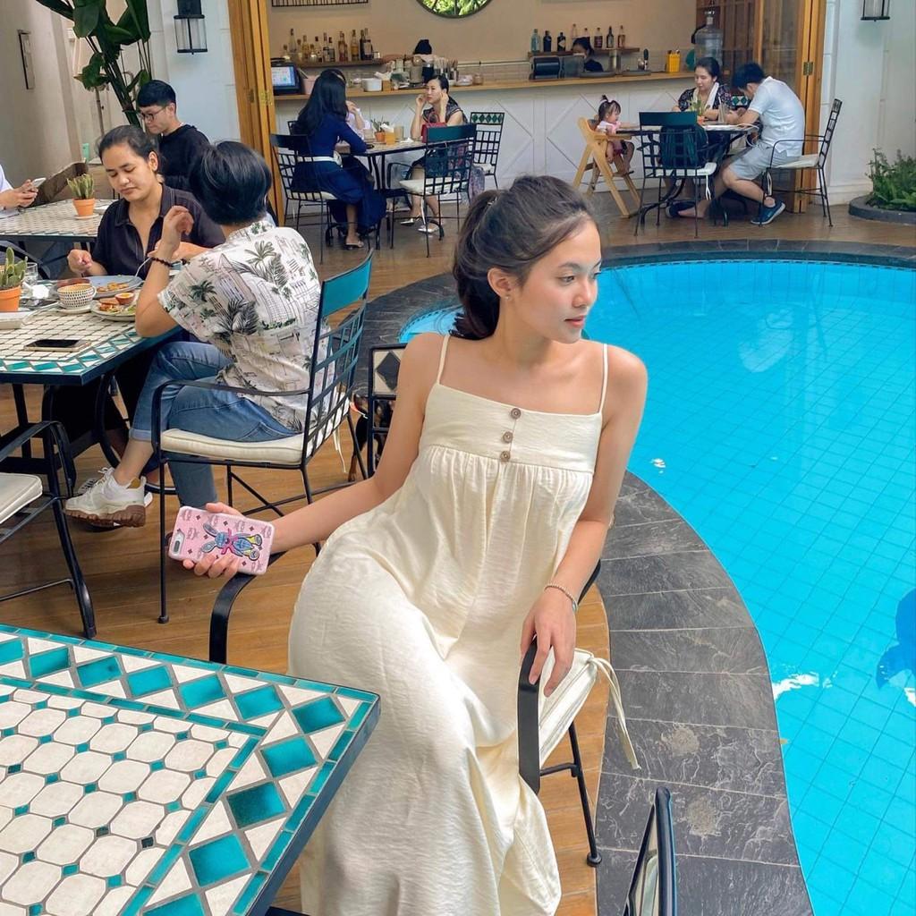 Đầm Hai Dây Suông Dáng Dài Chất Liệu Linen Cao Cấp CO EM Thiết Kế