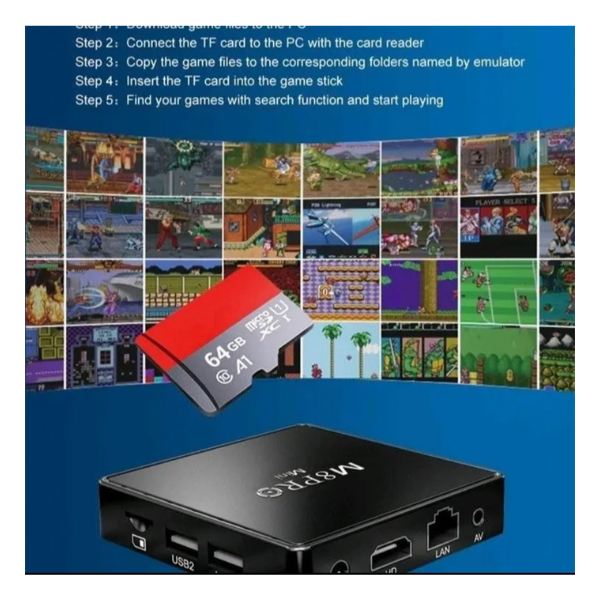 Box TV M8 PRO Mini - Kết Hợp tay cầm chơi Game - Hơn 10.000 Game  - Xem Truyền Hình Miễn Phí - Box Thế Hệ Mới - Hàng Nhập Khẩu