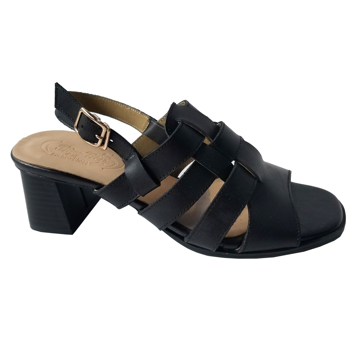 Giày Sandal Cao Gót Da Bò BIGGBEN Cao 5 Phân SDCG134