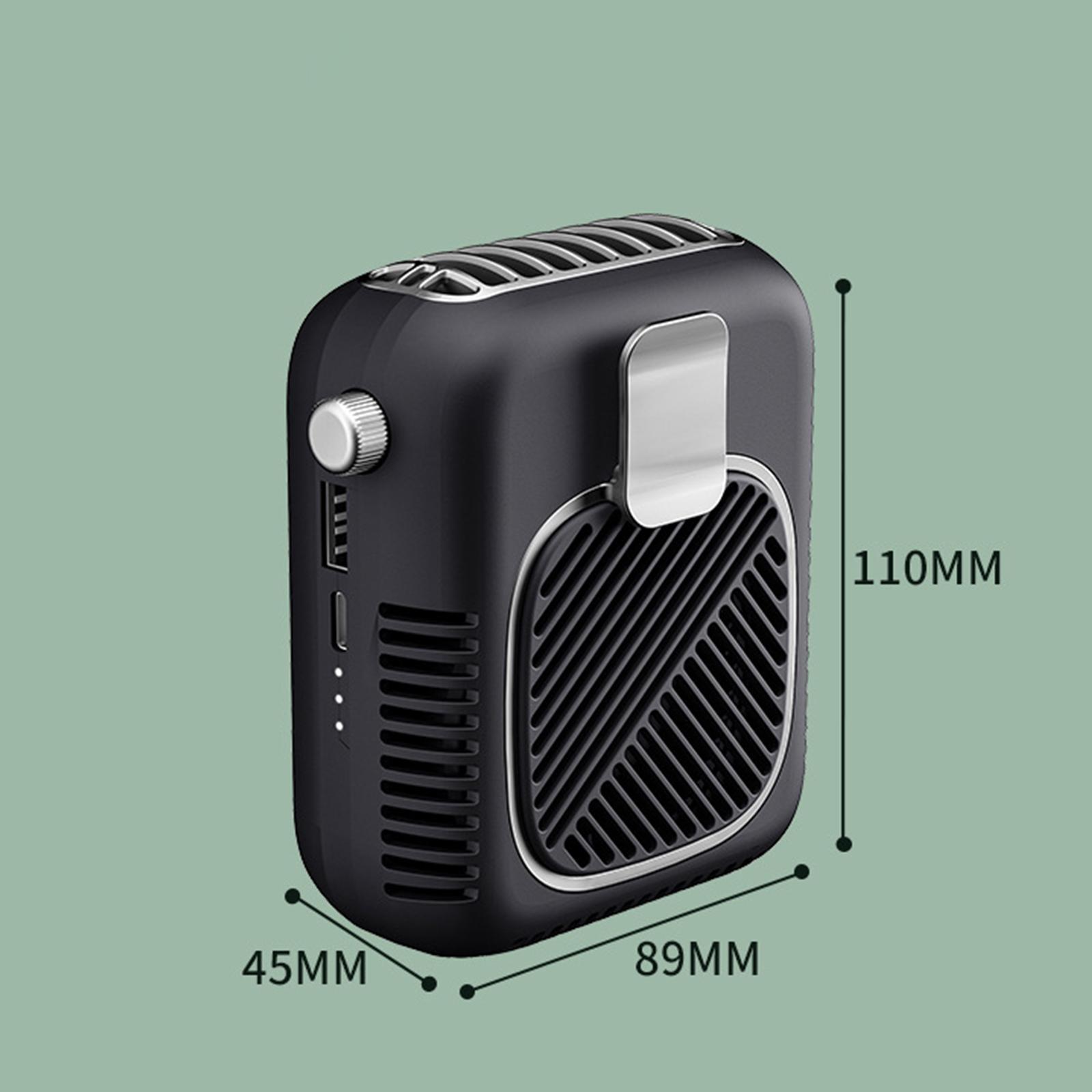 Portable Waist Fan Lightweight Table Fans Bedroom for Outdoor Travel Cycling