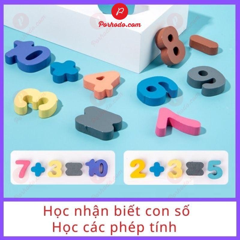 Bộ Bảng Gỗ Câu Cá Gỗ Ghép Hình Học, Chữ Số, Chữ Cái, Phương Tiện Giúp Bé Phát Triển Trí Tuệ TL219004