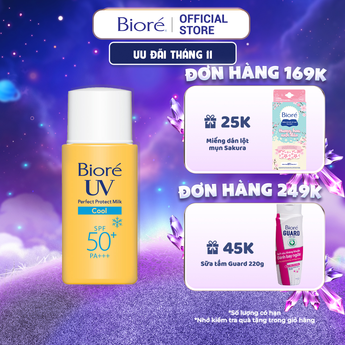 Bioré Sữa Chống Nắng Bảo Vệ Hoàn Hảo MÁT LẠNH Biore UV SPF50+/PA+++ 25ML