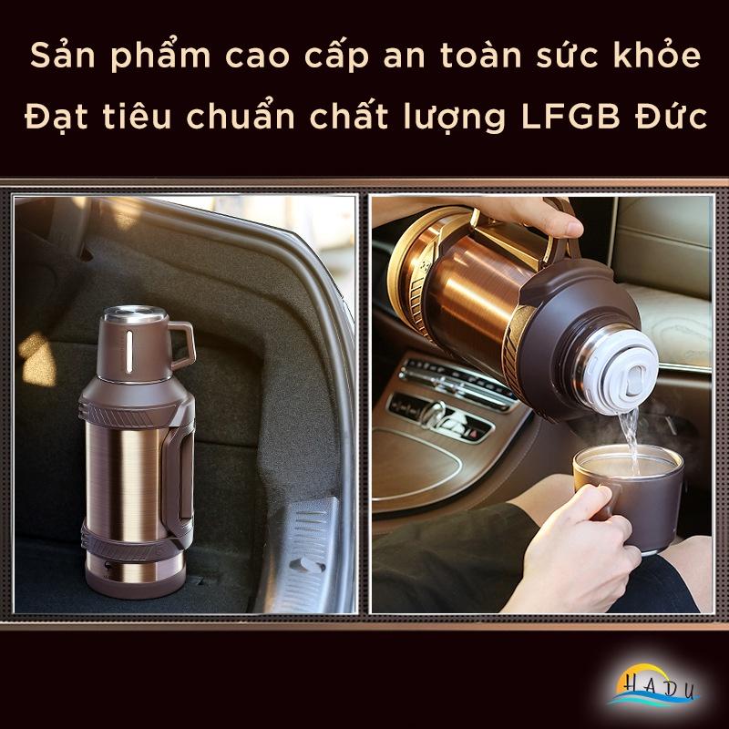 Phích Giữ Nhiệt 3 Lít Inox 304 Cao Cấp Đạt Chất Lượng LFGB Đức Bảo Quản Tới 60 Giờ HADU