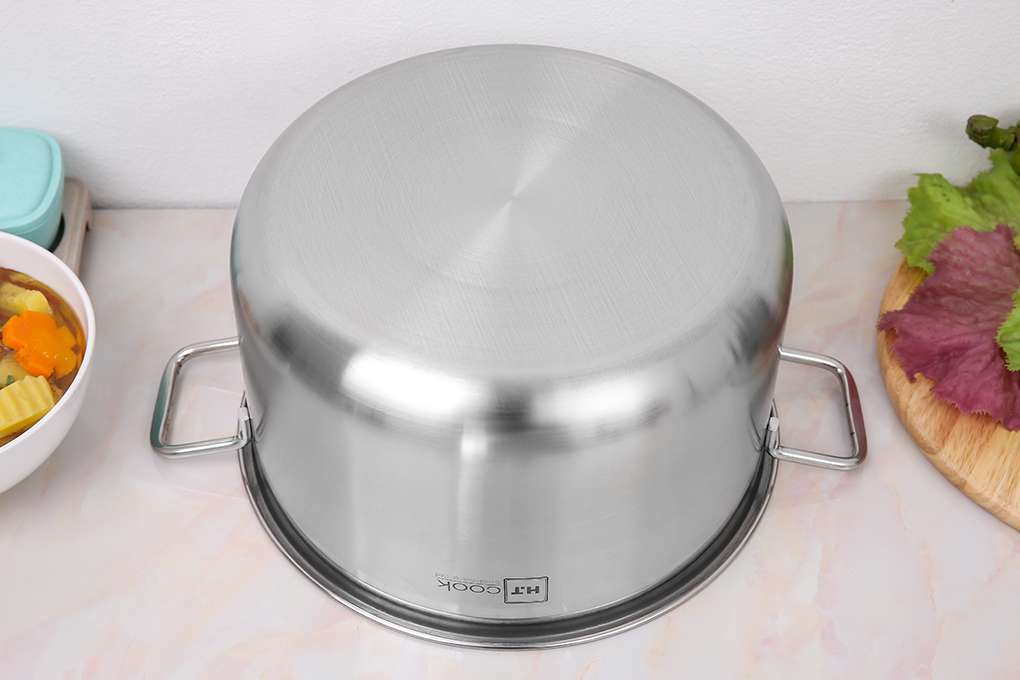 Bộ Nồi Xửng Hấp inox 430 Cao Cáp Fivestar H.T Cook Bếp Từ 1 Đáy Nắp Kính , tặng 1 vá canh 26cm | 28cm | 30cm | 32cm