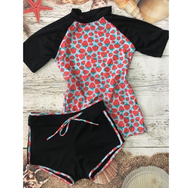 Đồ bơi nữ tay ngắn kín đáo nhiều hình- Bikini đi biển in hình đẹp- shopnabi