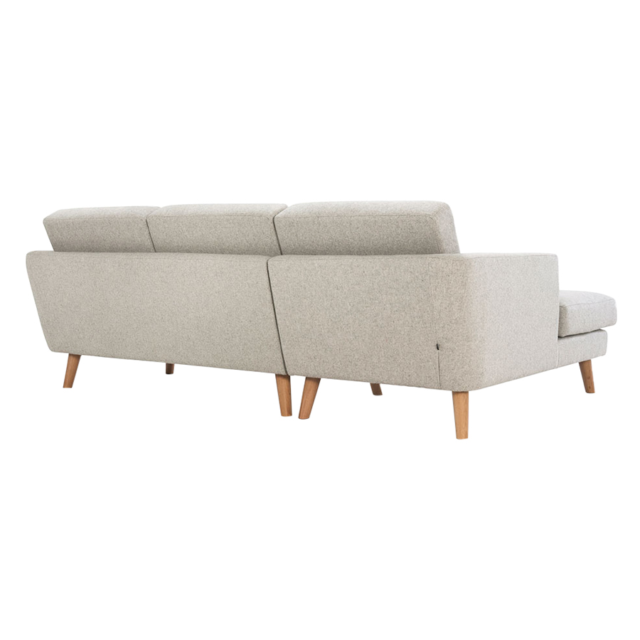 Ghế Sofa Góc Trái Conrad KOZOKA - Xám Trắng