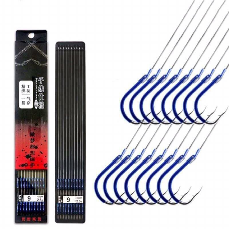 Hộp 10 bộ thẻo buộc sẵn câu đàihàng lưỡi nhập khẩu