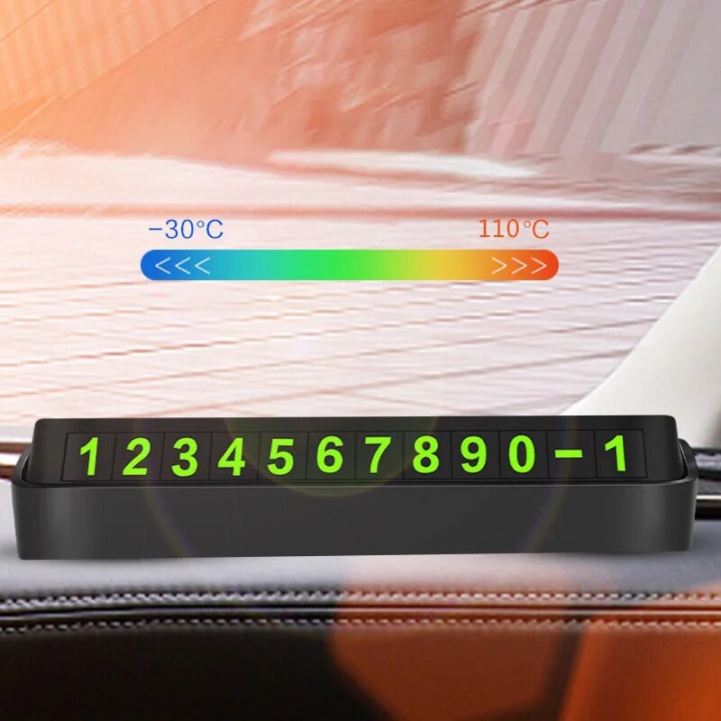 Bảng số  - Kích thước: 56*125.7*37.3mm - Bảng ghi số điện thoại đặt taplo cho xe ô tô.