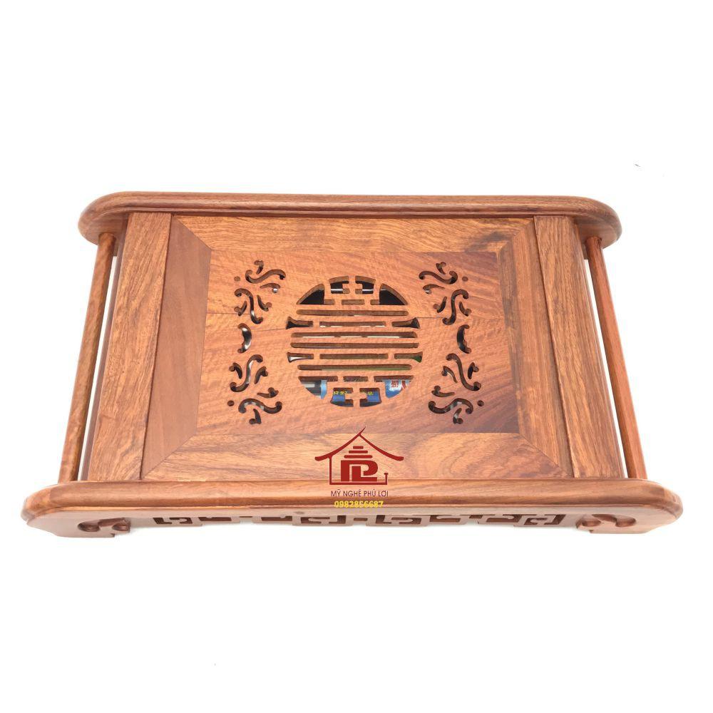 Khay trà trăm thọ chân quấn