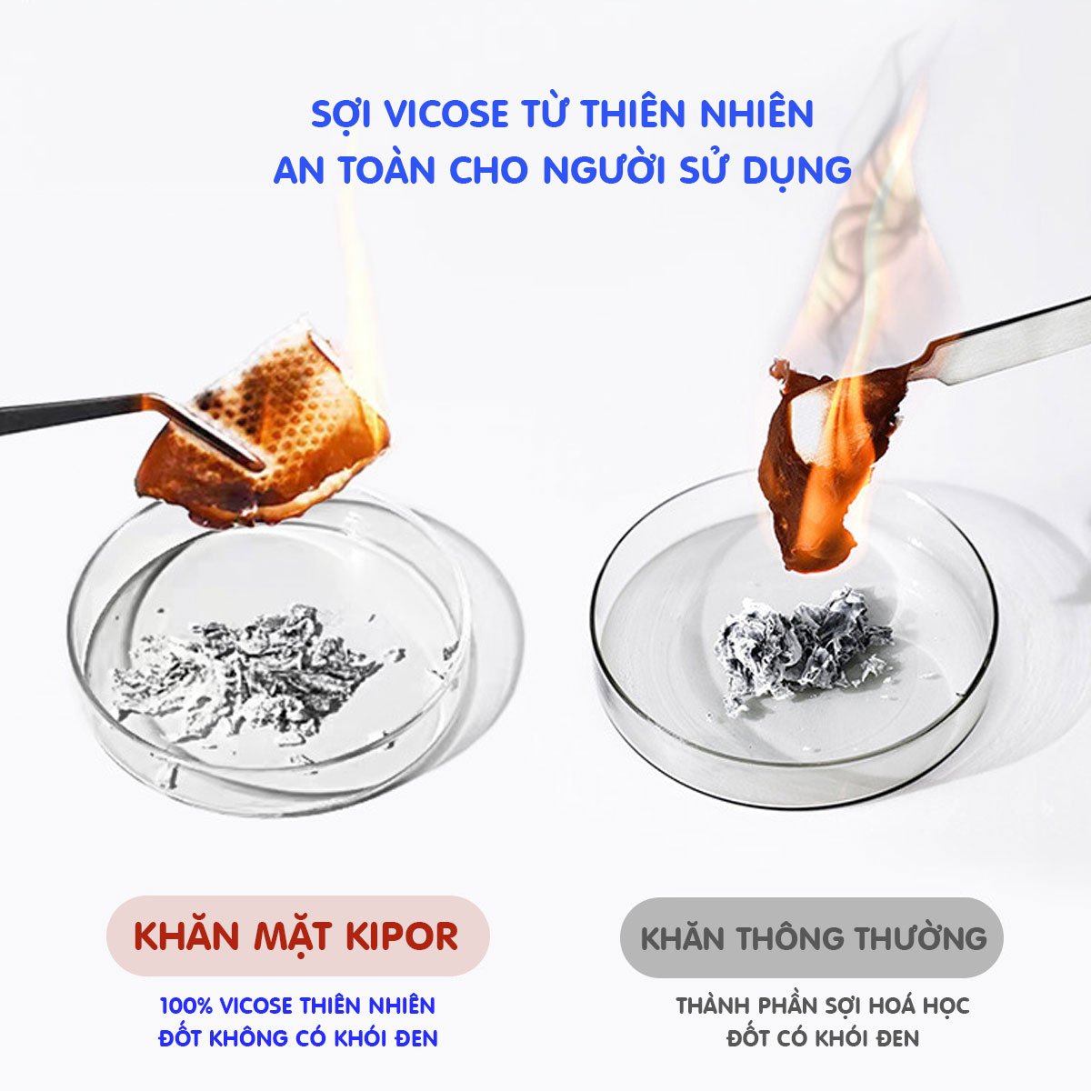 Khăn mặt khô KIPOR dùng 1 lần lau khô, lau ướt - 60 khăn/cuộn, kích thước 20x20cm - Hàng chính hãng