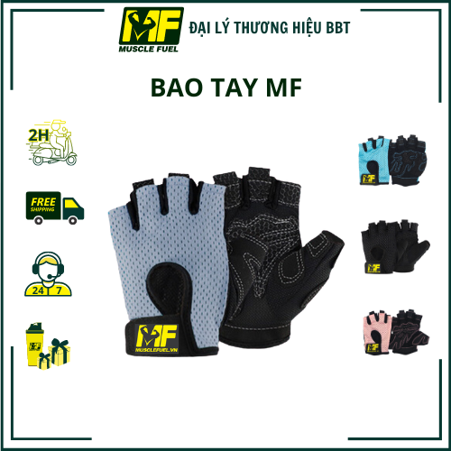 {Muscle Fuel} Bao tay MF, Găng tay thể thao, tập gym.