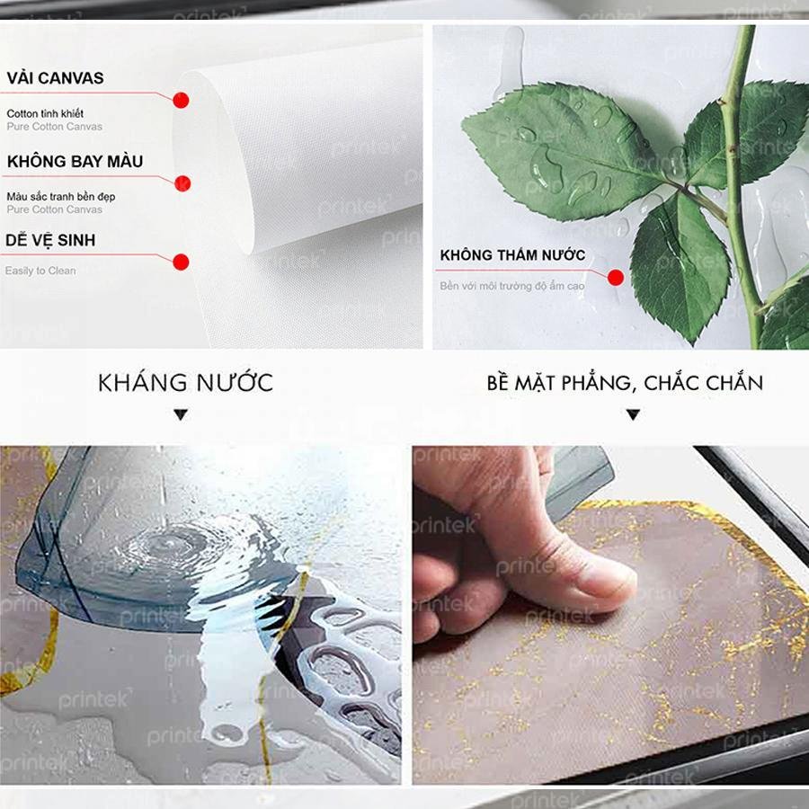 Tranh trừu tượng chất liệu canvas cao cấp, kích thước 60cmx60cm, nhiều mẫu, nhận in theo yêu cầu