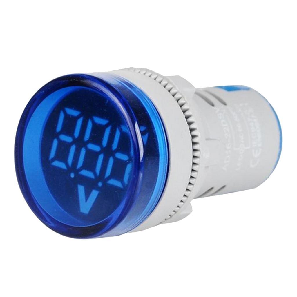 2x Mini Round Digital Voltmeter AC 12-500V Voltage