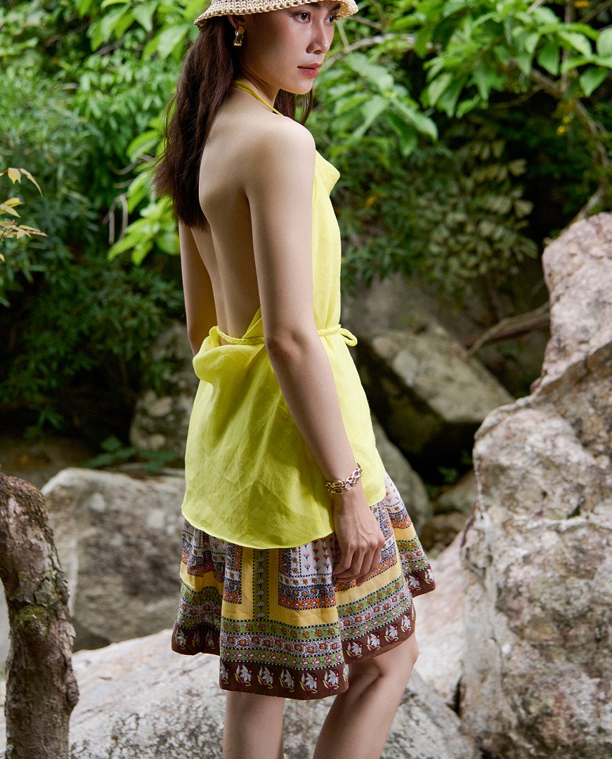 Váy Mini Linen Bohemian SKI053 thời trang thiết kế Hity
