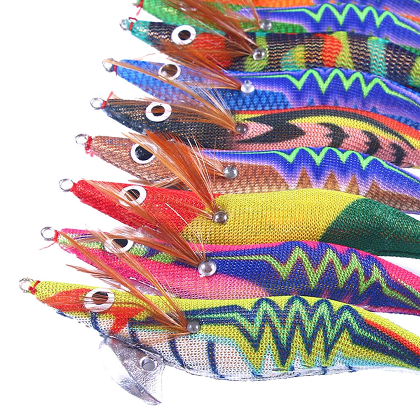10x Luminous Squid Jig Hooks Squid Jig Lures Glow in The Dark Fishing Hook
