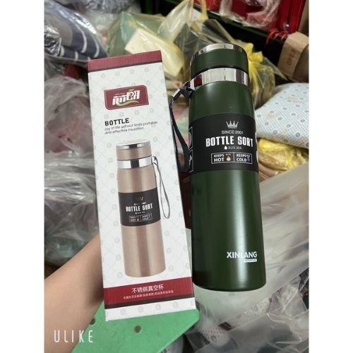 Bình giữ nhiệt inox 304 2 lớp chân không cách nhiệt xinlang bottle sort chính hãng màu sắc trơn sáng sang trọng tiện lợ