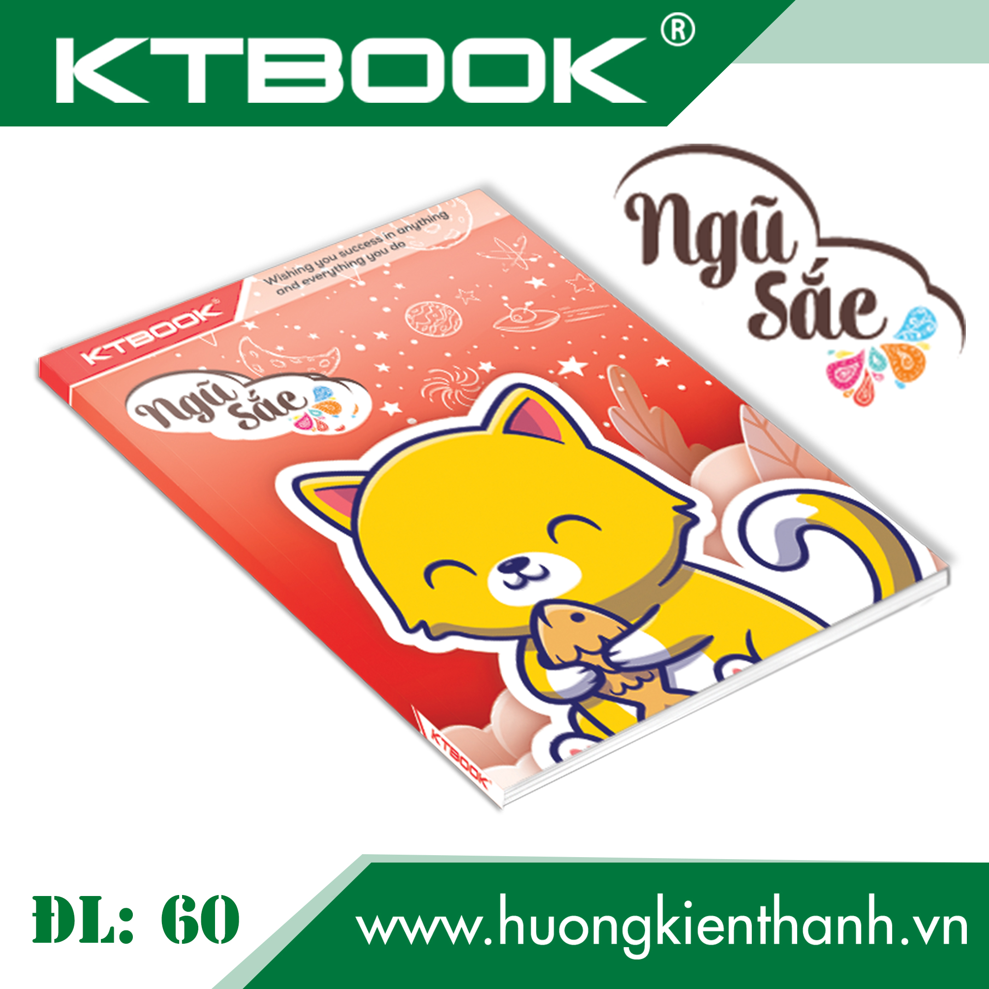 Gói 10 cuốn Tập Học Sinh KTBOOK Cao Cấp Giá Rẻ Ngũ Sắc giấy trắng ĐL 60 gsm - 96 trang