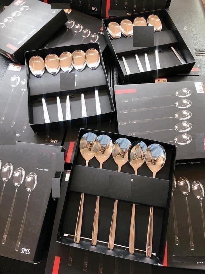 SET 5 THÌA INOX HÀNG NỘI ĐỊA ĐỨC CÓ HỘP ĐỰNG ĐI KÈM SANG TRỌNG