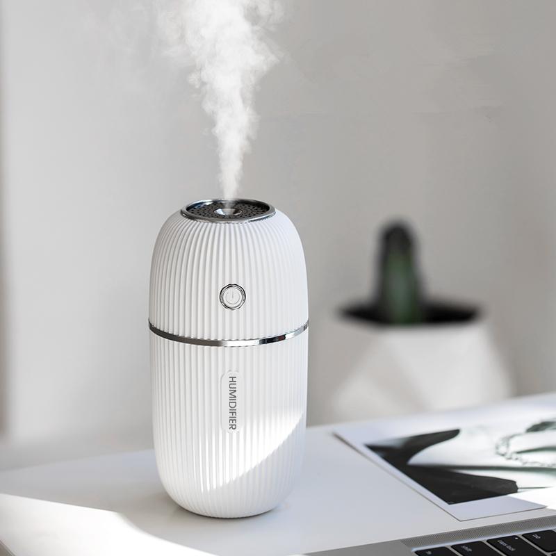 Máy Phun Sương Tạo Độ Ẩm 300ML Siêu Âm Thanh USB Tinh Máy Khuếch Tán Tinh Dầu Màu Sắc Lãng Mạn Đèn Ngủ Phun Sương Tạo Humidificador Di Động