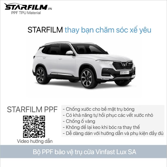 Vinfast Lux SA PPF TPU Trụ bóng chống xước tự hồi phục STARFILM